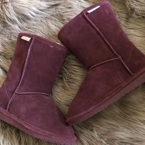 Maroon Bearpaw Boots